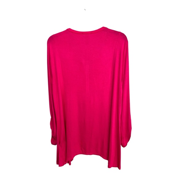 Fuchsia Tunic with Subtle Pattern - Picture 3 of 9